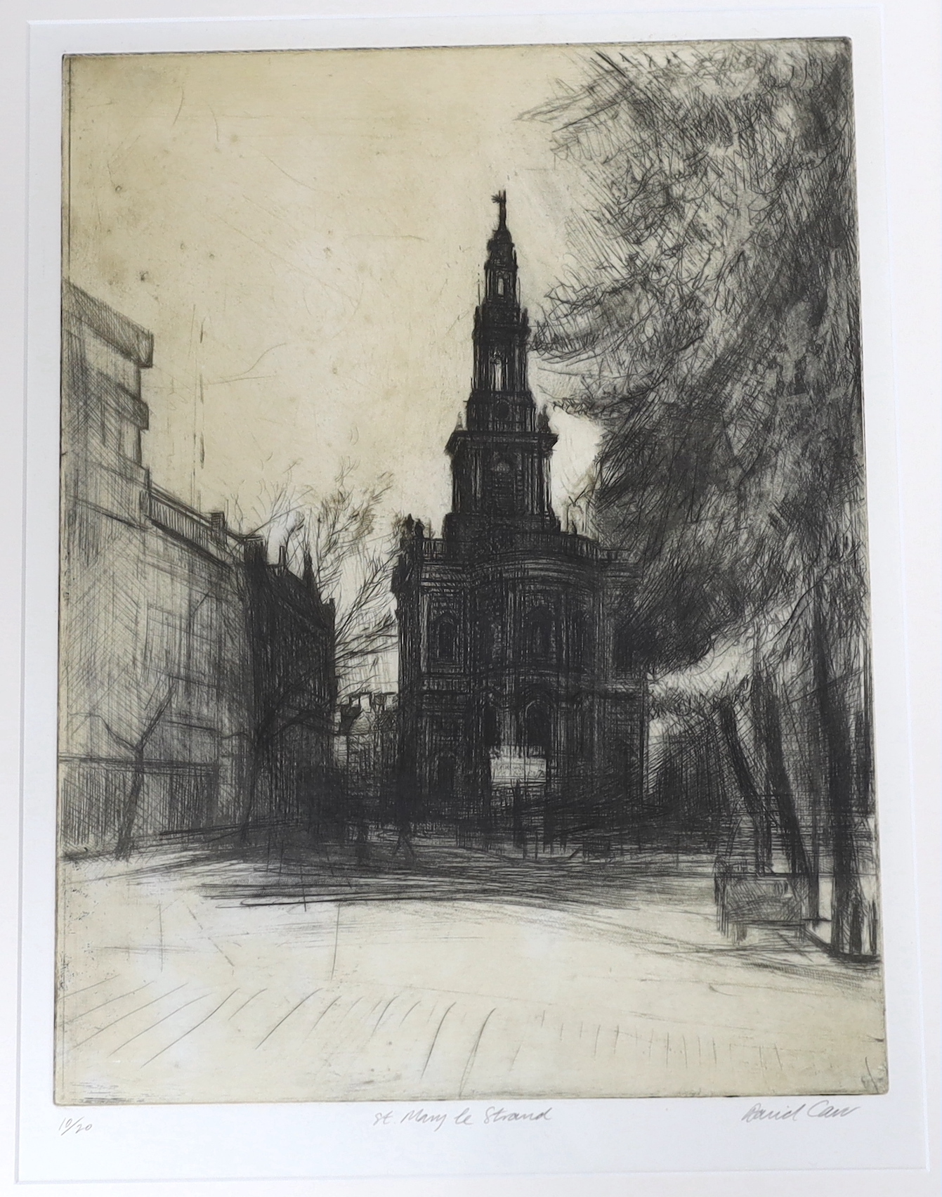 David Carr (1944-2009), two etchings, ‘St Mary Le Strand’ and ‘St Paul’s, Blackfriars’, each pencil signed and limited edition, largest 43 x 33cm